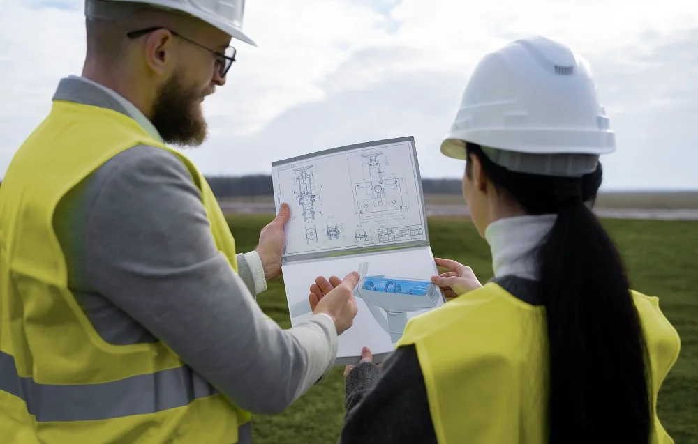 Engenheiros contratados para elaborar um projeto FTTH