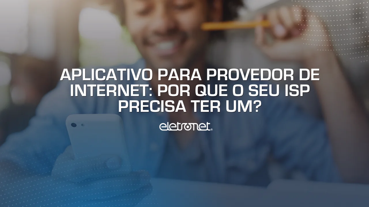Pessoa usando um aplicativo para provedor de internet.