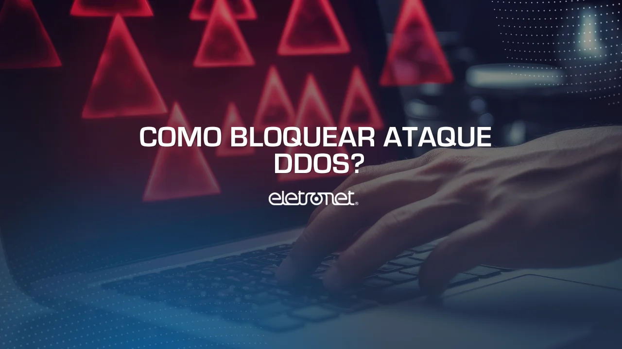 Profissional tentando bloquear ataque DDoS.